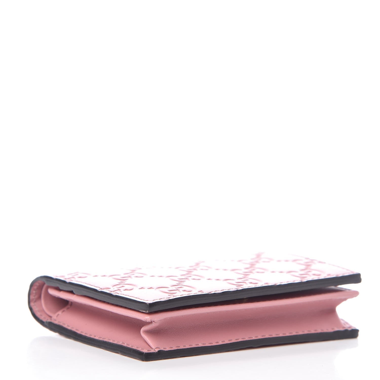 Gucci Guccissima Card Case Wallet Pink 4 of 7