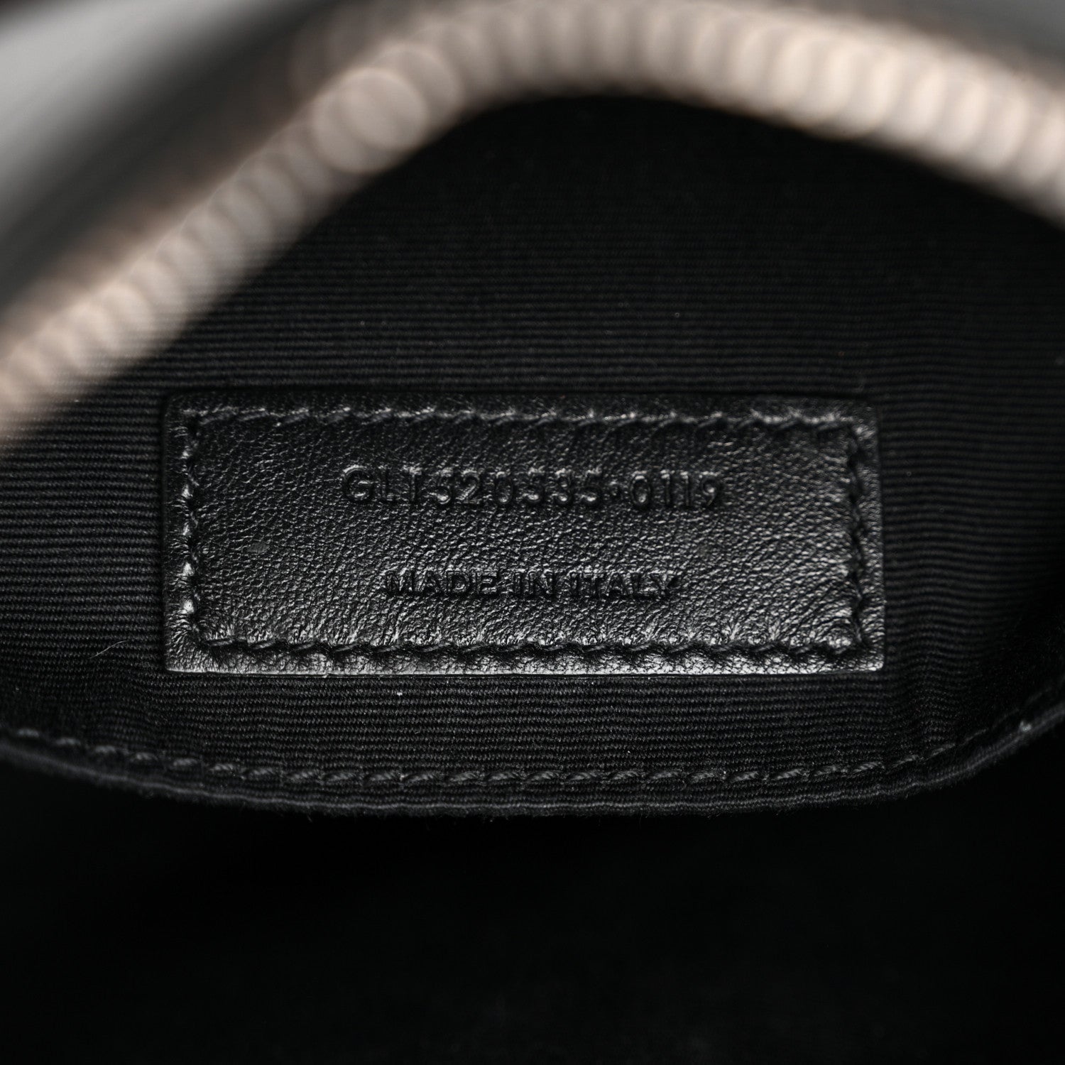 Saint Laurent Calfskin Crocodile Embossed Monogram Lou Camera Bag Black 7 of 18