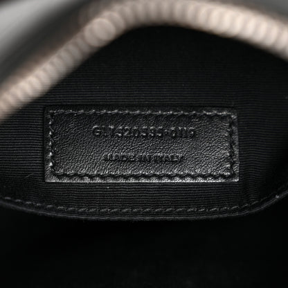 Saint Laurent Calfskin Crocodile Embossed Monogram Lou Camera Bag Black 7 of 18