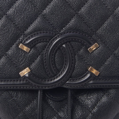 Chanel Caviar Quilted Filigree Backpack Black 8 of 10