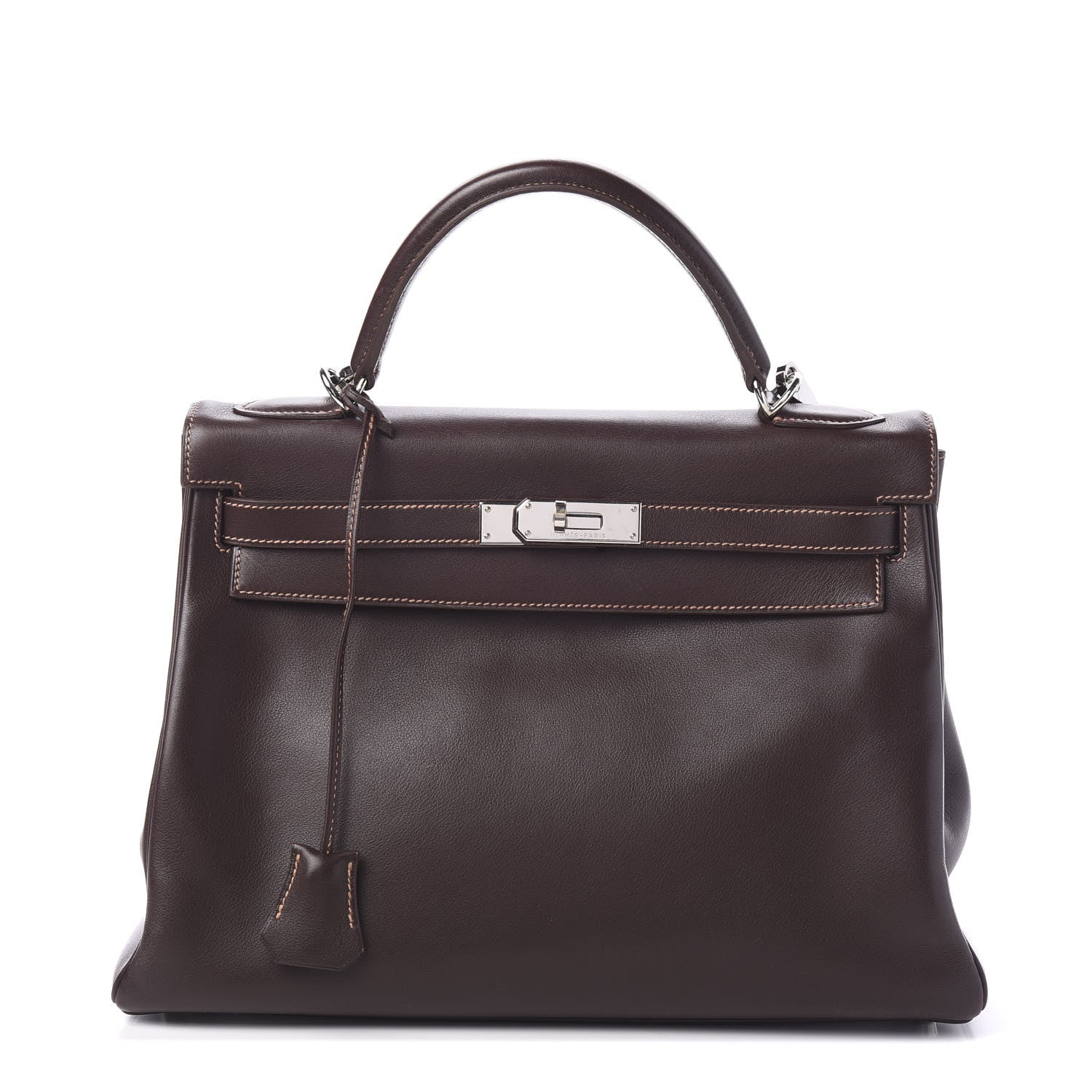 Hermes Evercalf Kelly Retourne 32 Havane 1 of 9