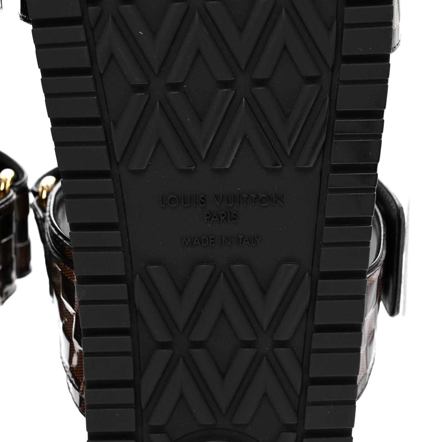 Louis Vuitton Damier Patent Calfskin Bom Dia Flat Sandals 41 Ebene 6 of 9
