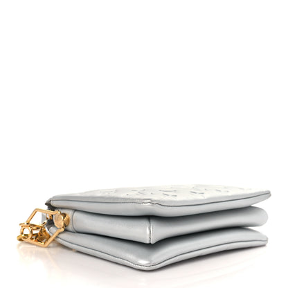 Louis Vuitton Lambskin Embossed Monogram Coussin BB Silver 4 of 8