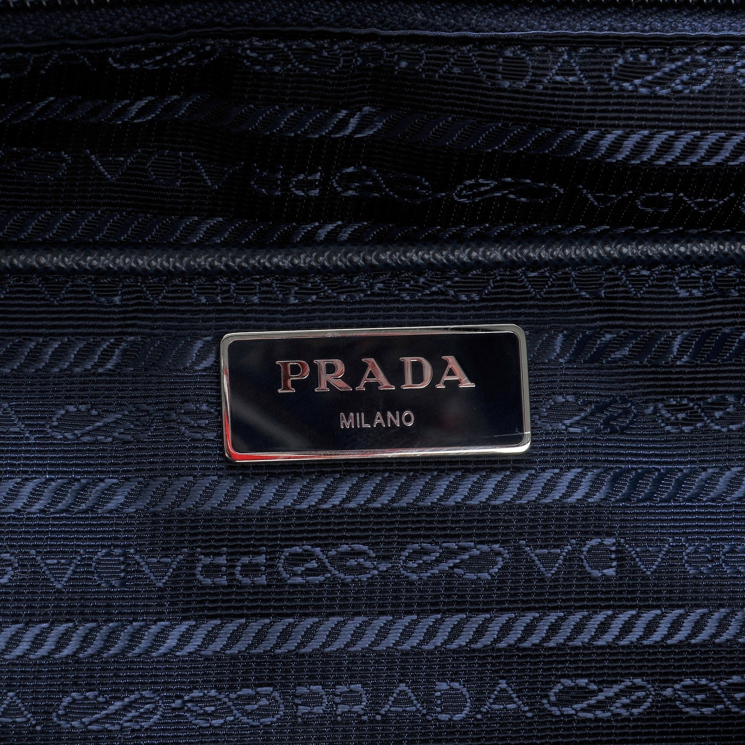 Prada Nylon Vela Saffiano Medium Cinch Backpack Baltico 6 of 9