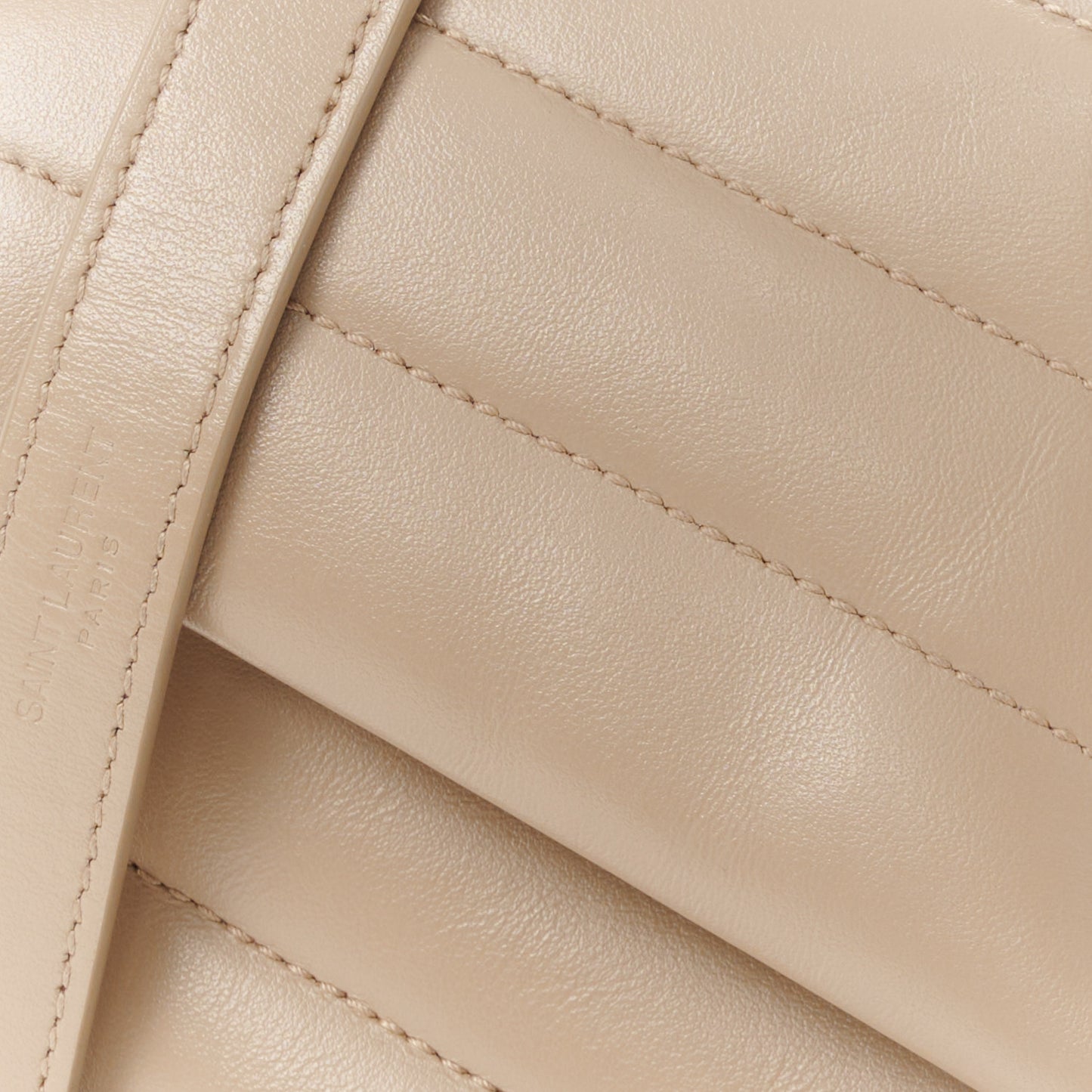 Calfskin Y Quilted Monogram Small Loulou Chain Satchel Dark Beige