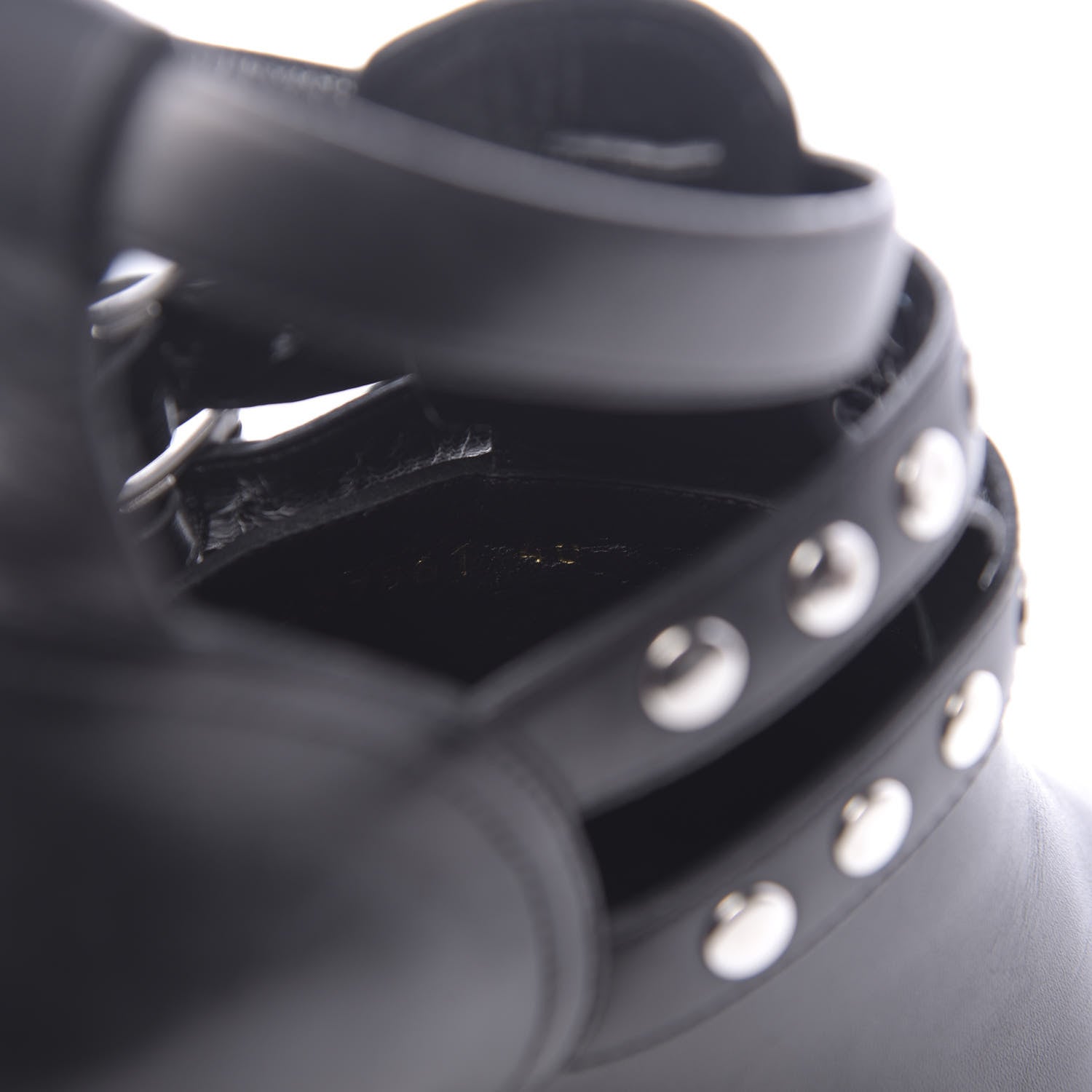 Saint Laurent Calfskin Rock Rivet Stud Booties 40 Black 8 of 11
