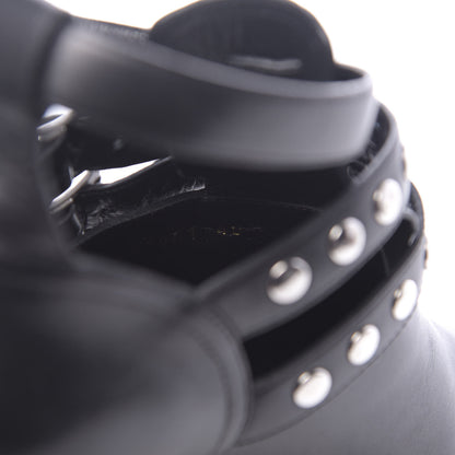 Saint Laurent Calfskin Rock Rivet Stud Booties 40 Black 8 of 11
