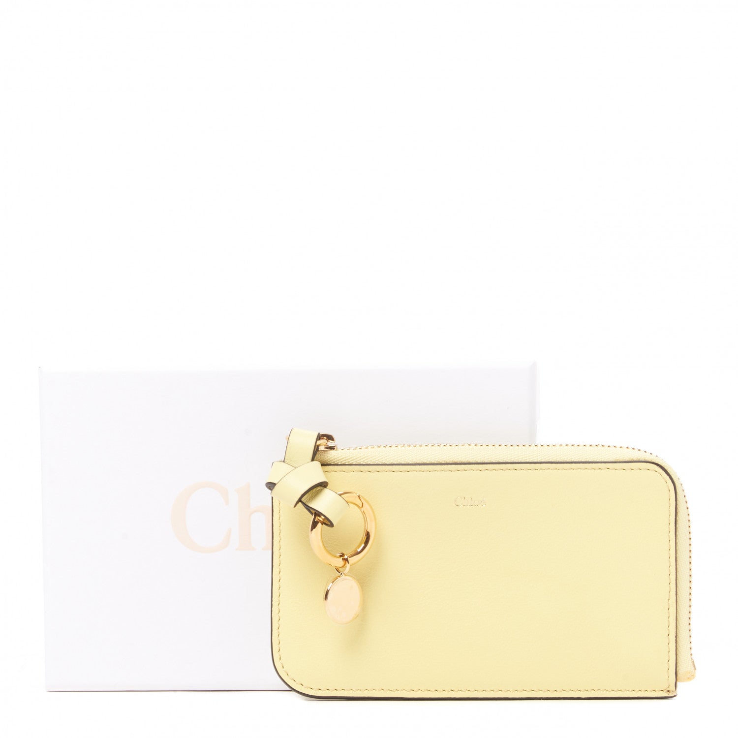 Chloe Calfskin Alphabet Purse Wallet Lemonade 8 of 8