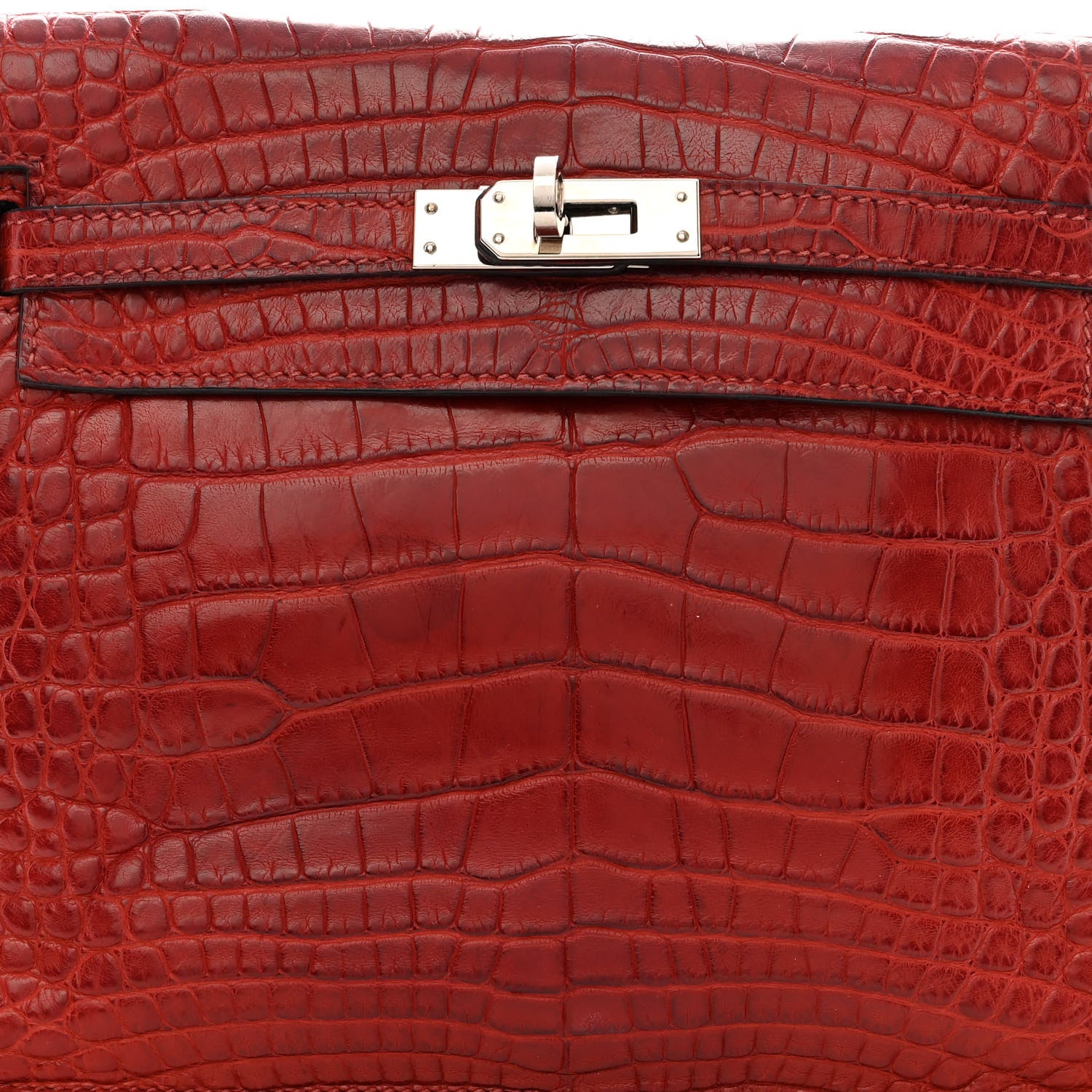 Hermes Matte Alligator Kelly Danse Belt Bag Braise 8 of 10