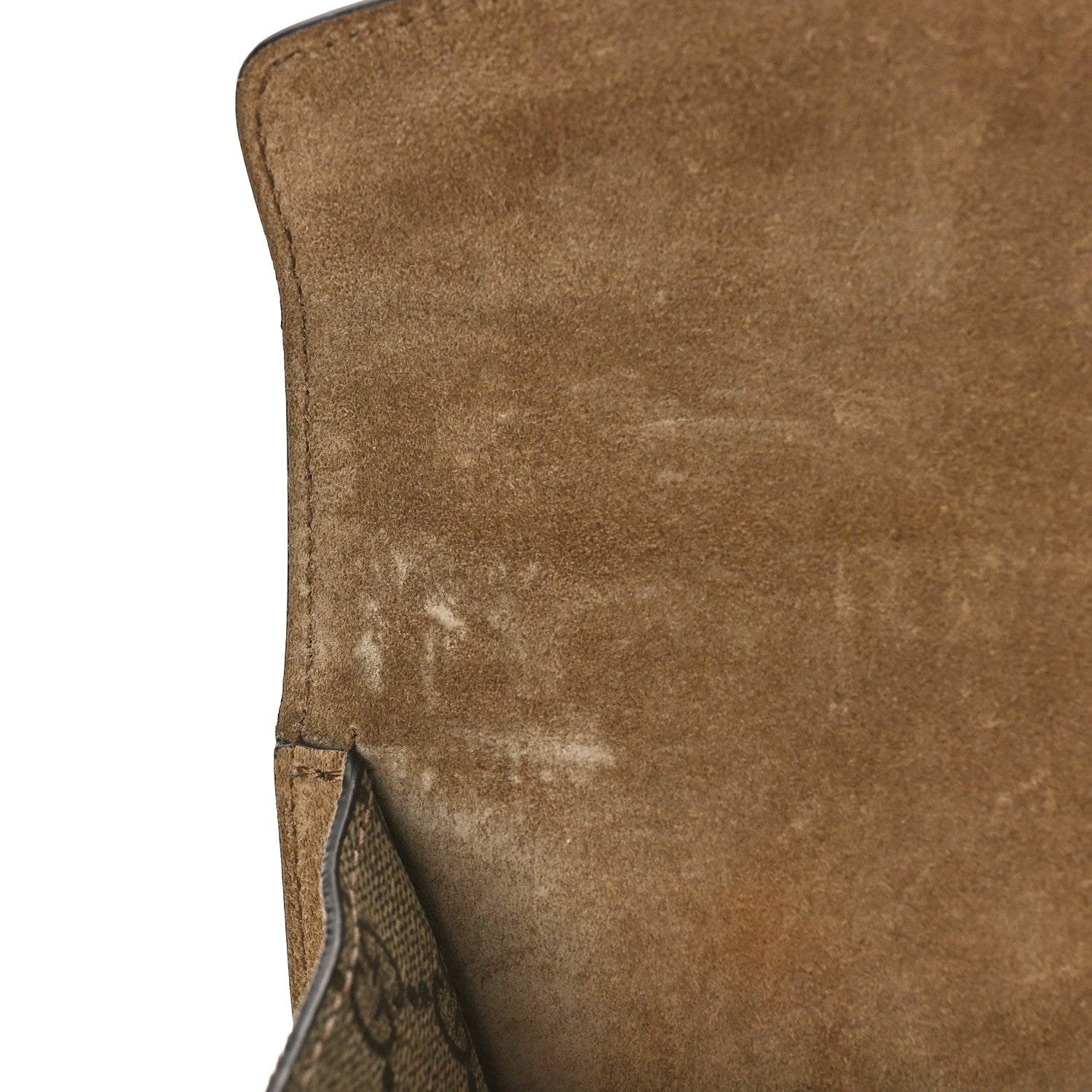 Gucci GG Supreme Monogram Suede Crystal Small Dionysus Shoulder Bag Beige Ebony Taupe 11 of 11