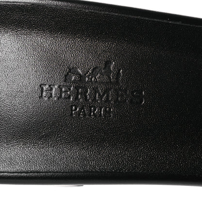 Hermes Calfskin Gigi 50 Sandals 40 White Black 9 of 14