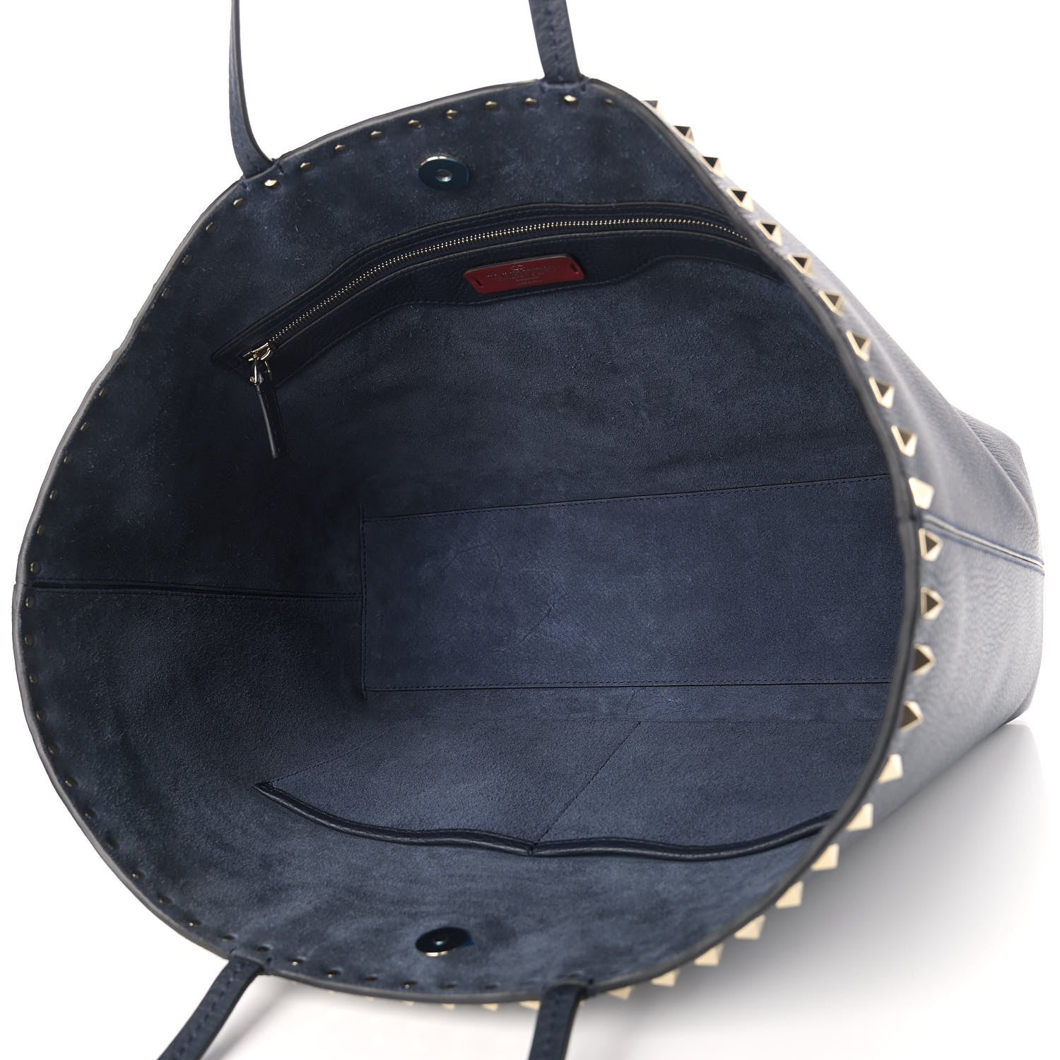 Valentino Garavani Grained Calfskin Rockstud Shoulder Tote Marine 5 of 9