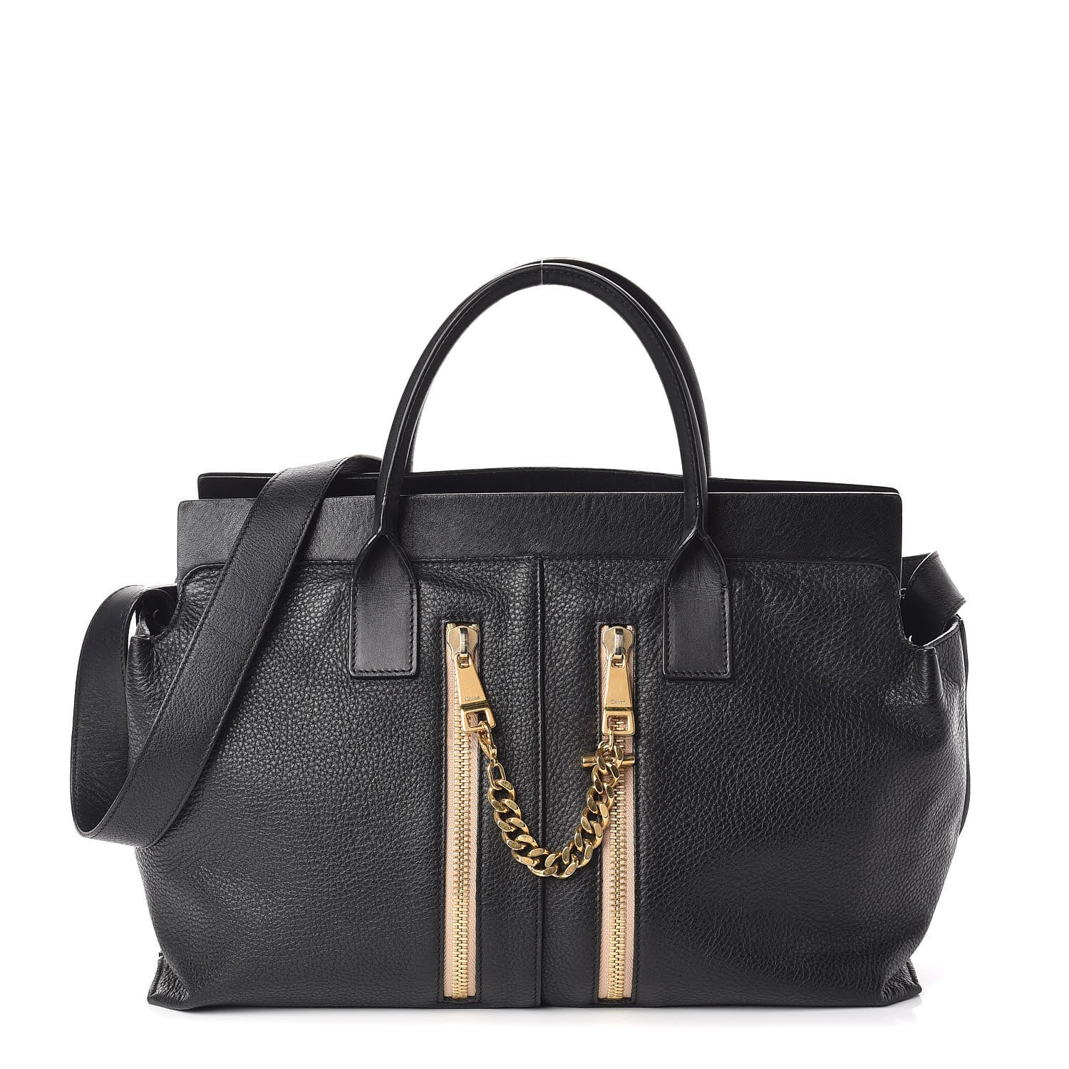 Chloe Grained Calfskin Medium Cate Satchel Black 1 of 17