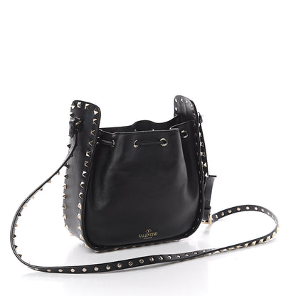Valentino Garavani Vitello Rockstud Bucket Bag Black 2 of 8
