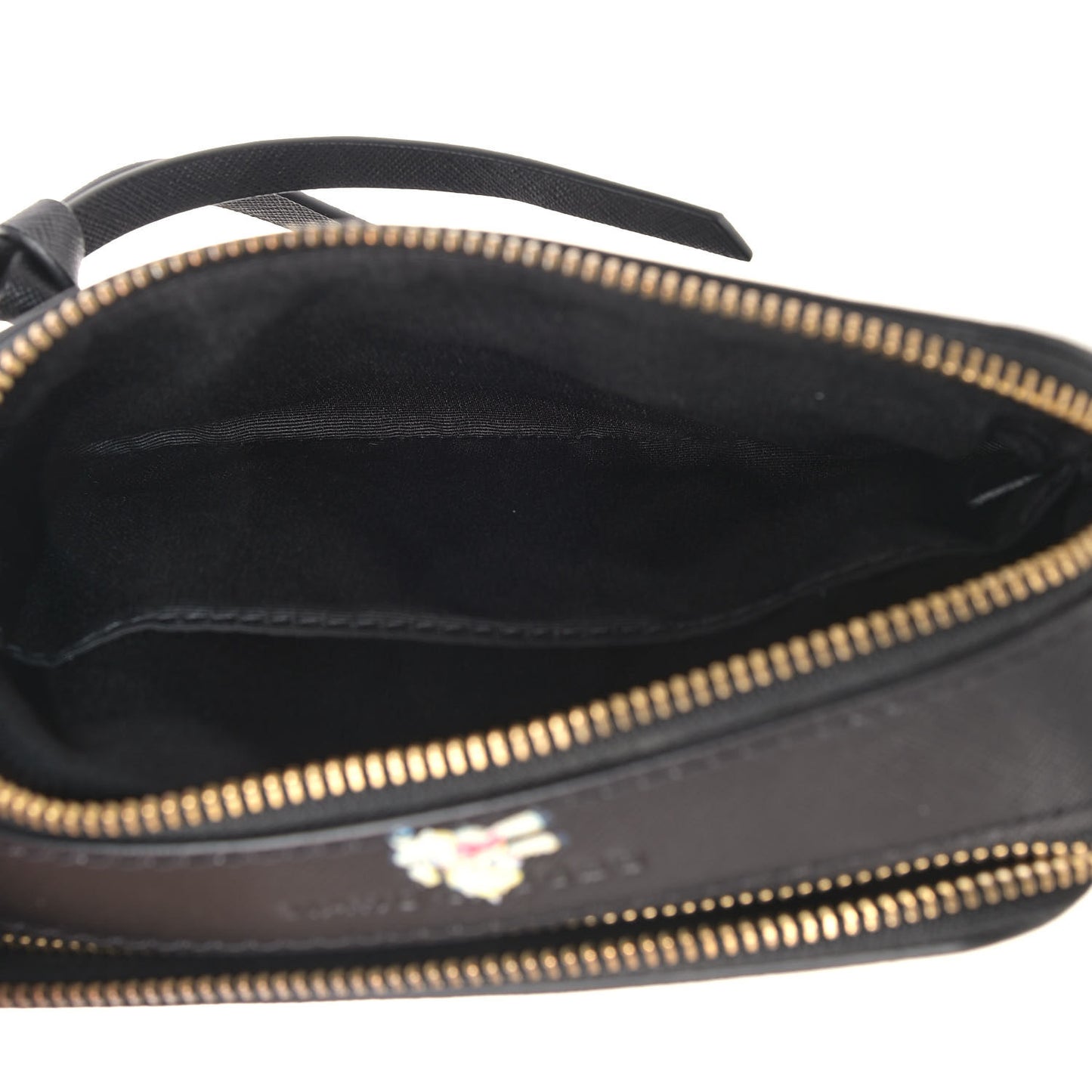 Saffiano Small My Life Is Crap Snapshot Camera Bag Black