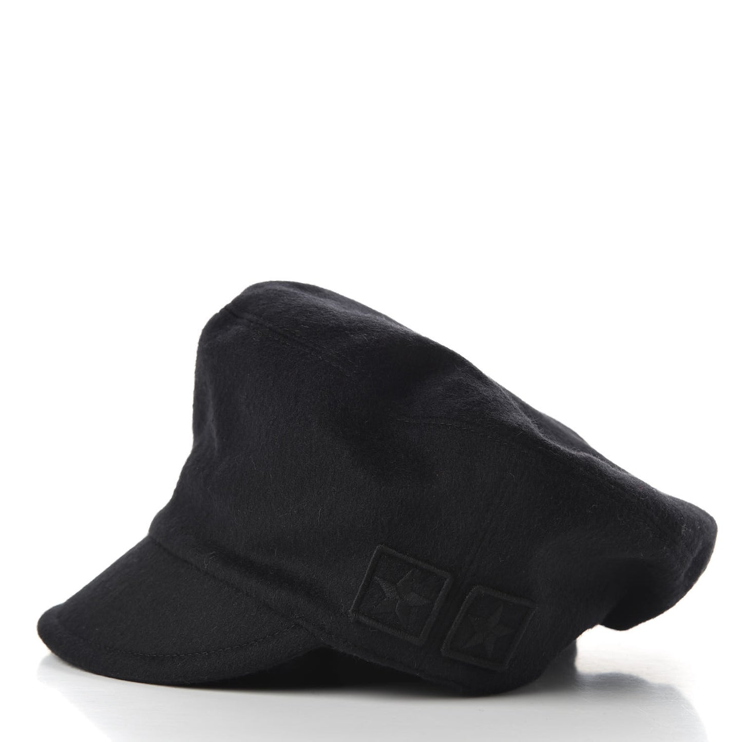Wool Military Badges Cap XL Black