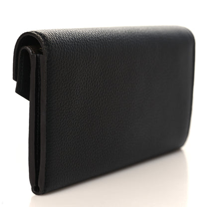 Louis Vuitton Calfskin Double V Wallet Black 3 of 7