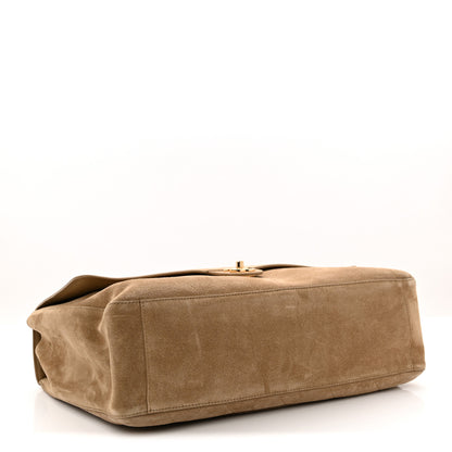 Chanel Suede Calfskin Souplissimo Maxi Flap Dark Beige 8 of 19