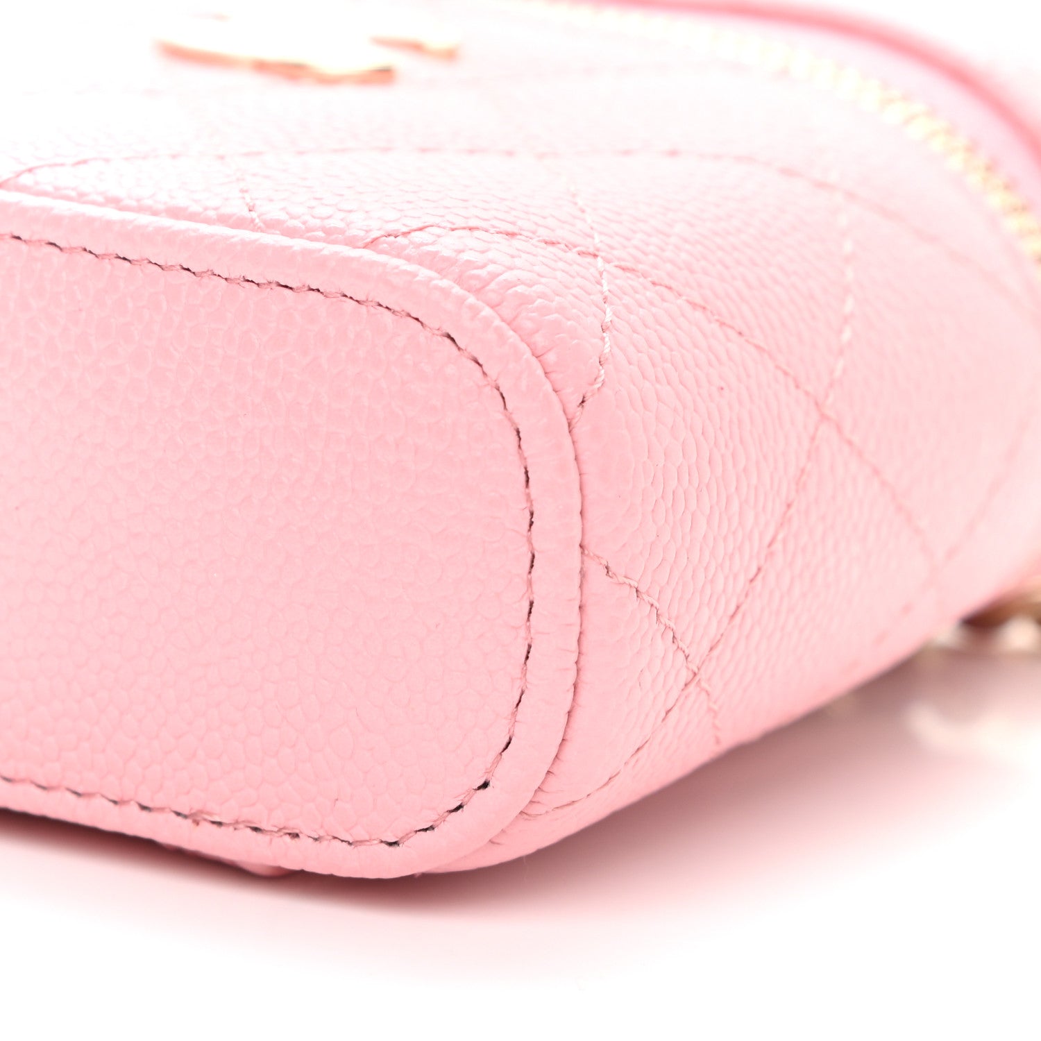 Chanel Caviar Quilted Small Handle With Care Vanity Case With Chain Pink 9 of 9