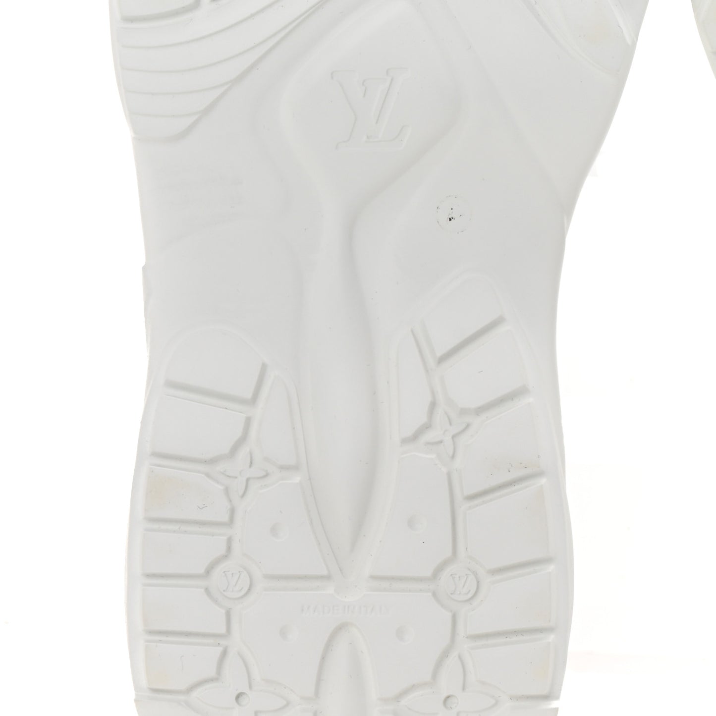 Rubber Embossed Monogram Pool 55 Flat Comfort Mule 39 White