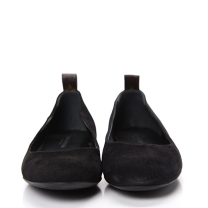 Louis Vuitton Suede Monogram Uniformes Ballet Flats 41 Black 2 of 11