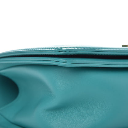 Chanel Calfskin Quilted Medium Boy Flap Turquoise 9 of 11