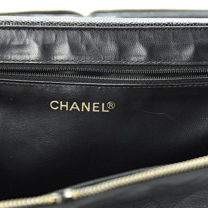 Chanel Caviar Quilted Vanity Train Case Shoulder Bag Black 6 of 22
