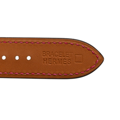 Hermes Matte Alligator Heure H Hour Watch 30mm Strap Fuchsia 3 of 7