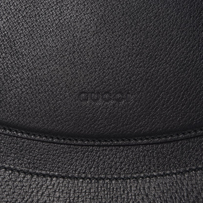 Gucci Grained Calfskin Web Crystal Butterfly Stripe Medium Totem Top Handle Bag Black 7 of 13