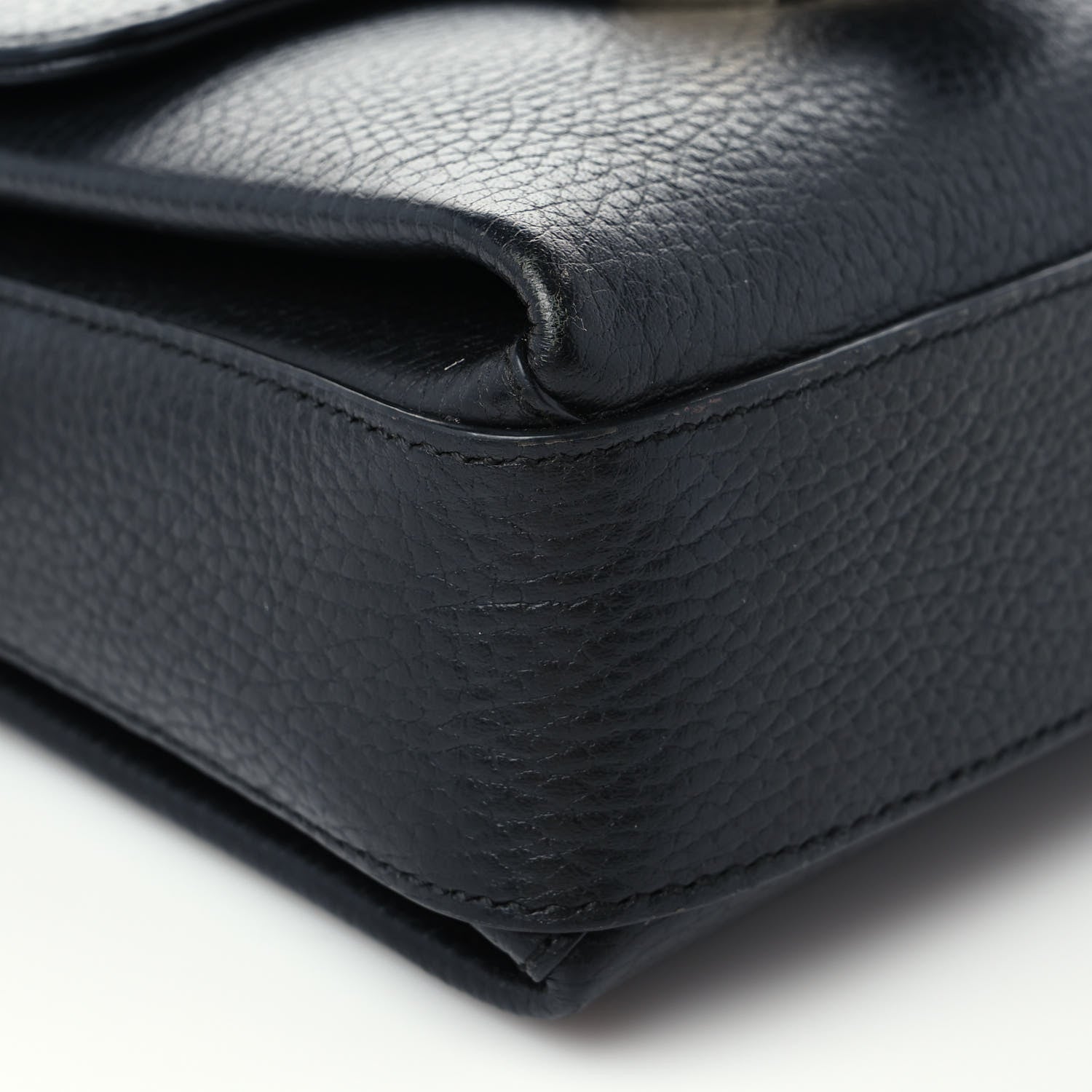 Gucci Dollar Calfskin Interlocking G Crossbody Bag Black 8 of 9