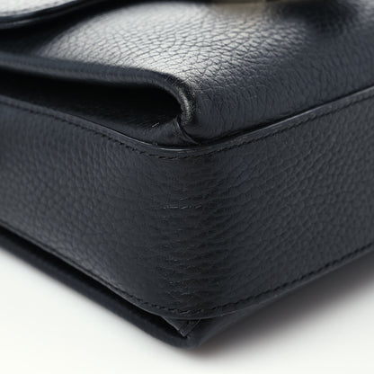 Gucci Dollar Calfskin Interlocking G Crossbody Bag Black 8 of 9