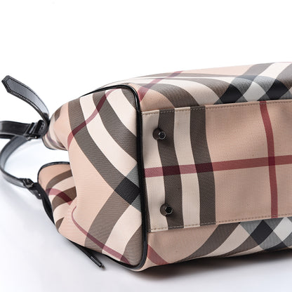 Burberry Nova Check Small Canterbury Tote Black 9 of 11