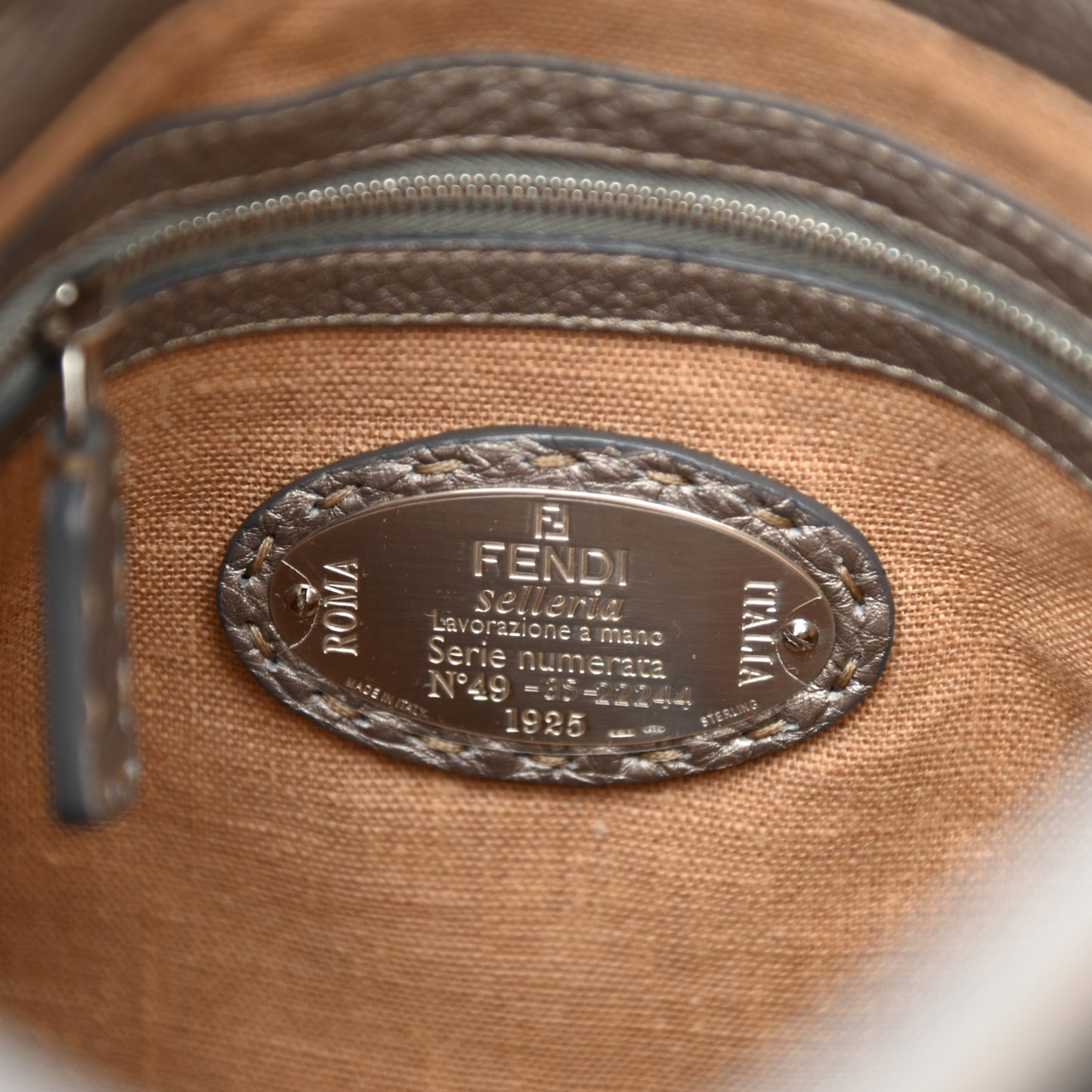Cuoio Romano Selleria Large Villa Borghese Tote Peltro