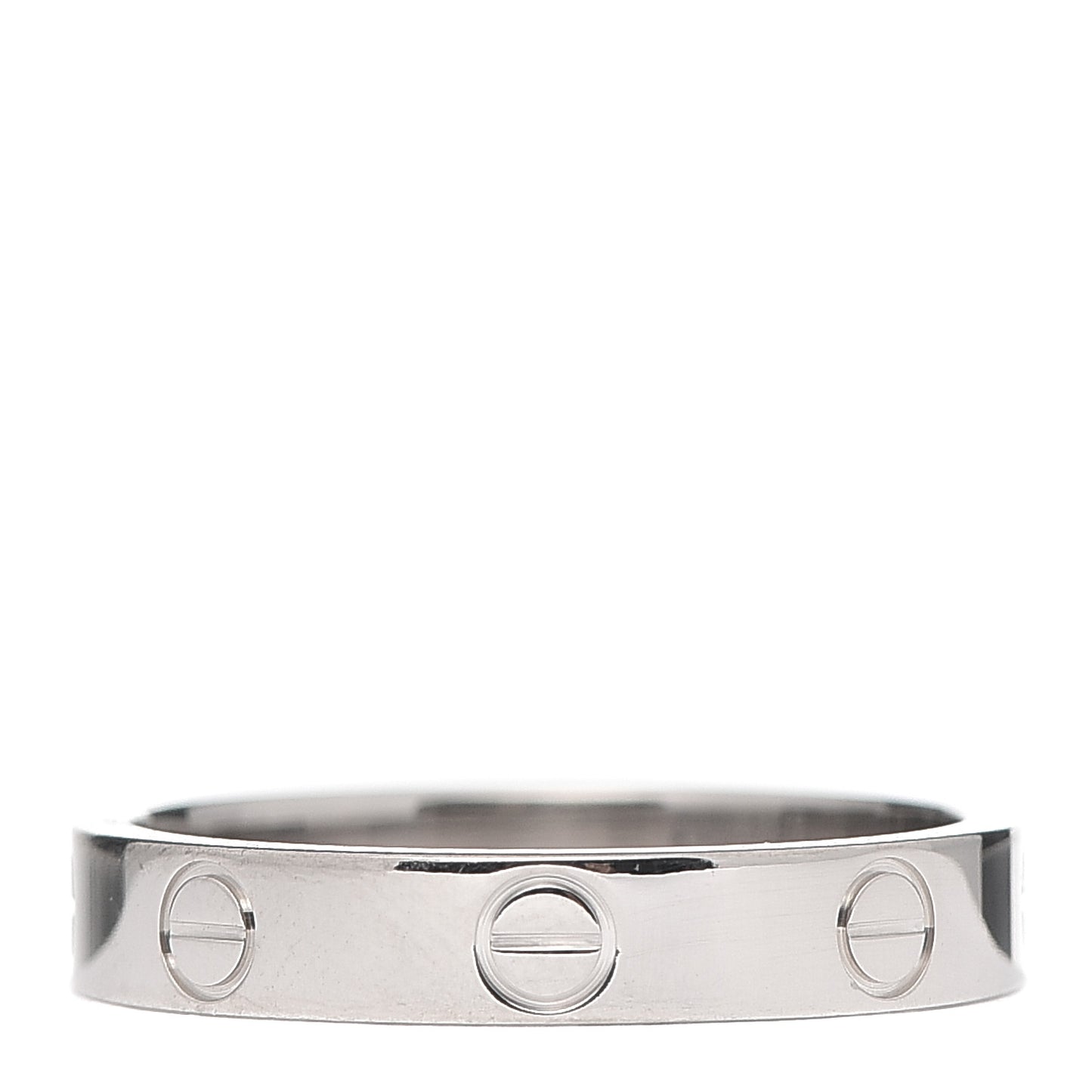 18K White Gold 3.5mm LOVE Wedding Band Ring 55 7.25