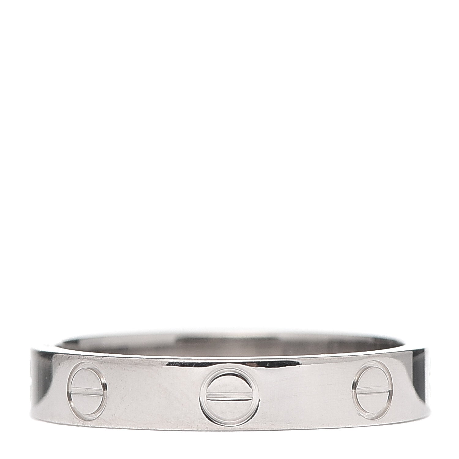 Cartier 18K White Gold 3.5mm LOVE Wedding Band Ring 55 7.25 1 of 5