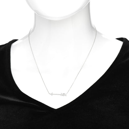 Tiffany 18K White Gold Diamond Paloma's Graffiti Arrow Pendant Necklace 2 of 4