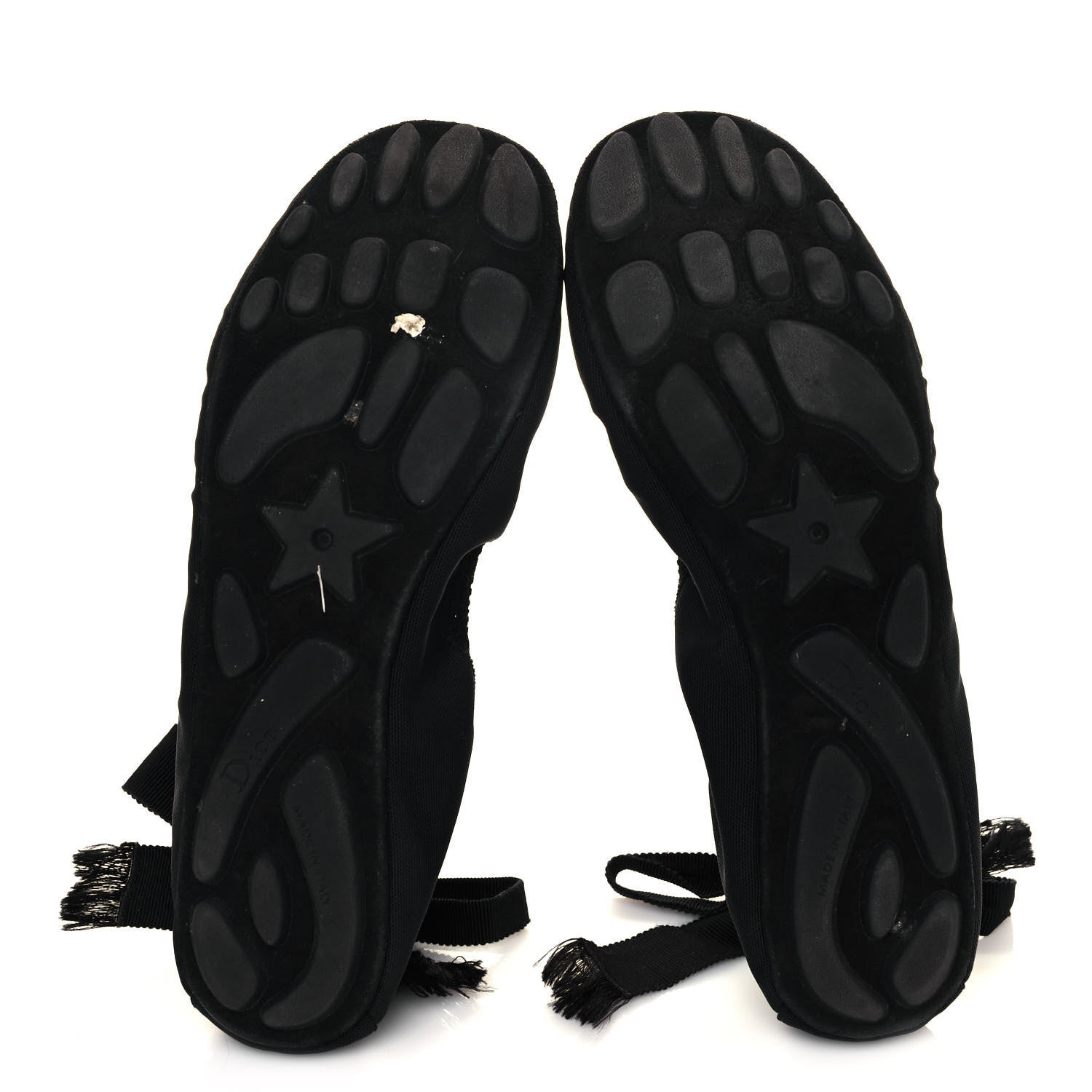 Christian Dior Micro Mesh Academy Lace-Up Ballerina Flats 41 Black 5 of 9