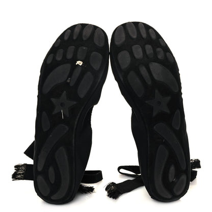Christian Dior Micro Mesh Academy Lace-Up Ballerina Flats 41 Black 5 of 9