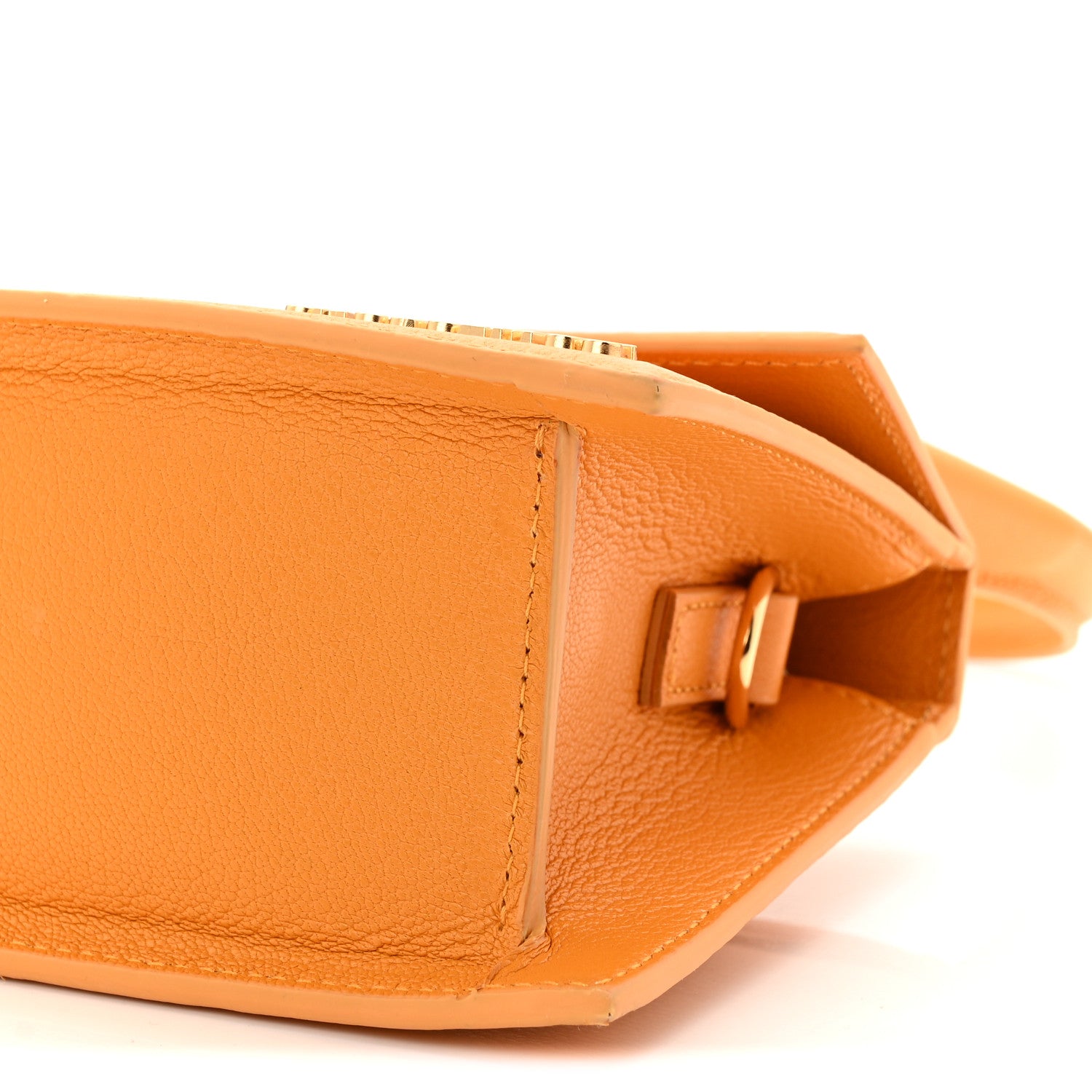 Jacquemus Grained Calfskin Le Chiquito Moyen Dark Orange 9 of 9