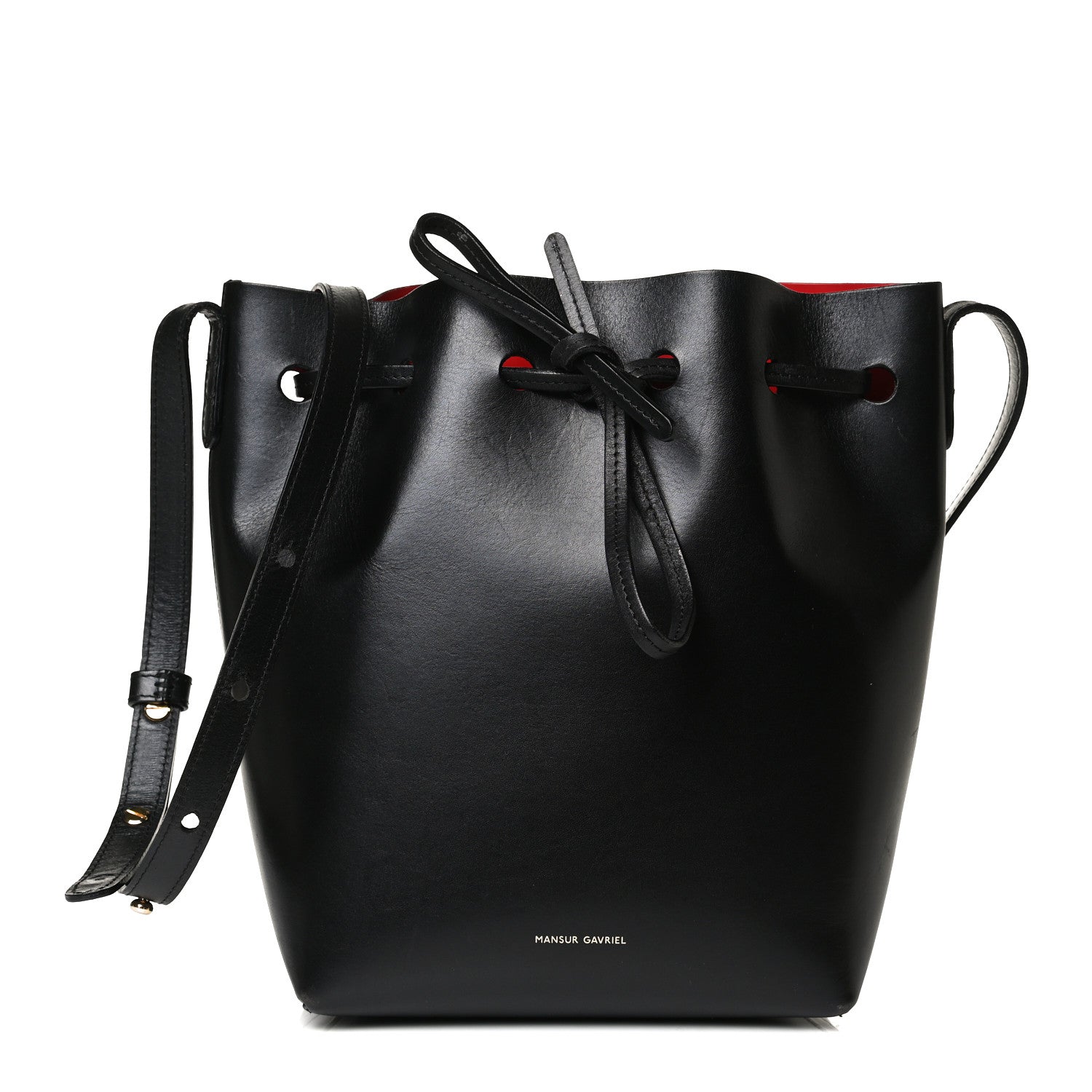 Mansur Gavriel Calfskin Mini Bucket Bag Black Flamma 1 of 13