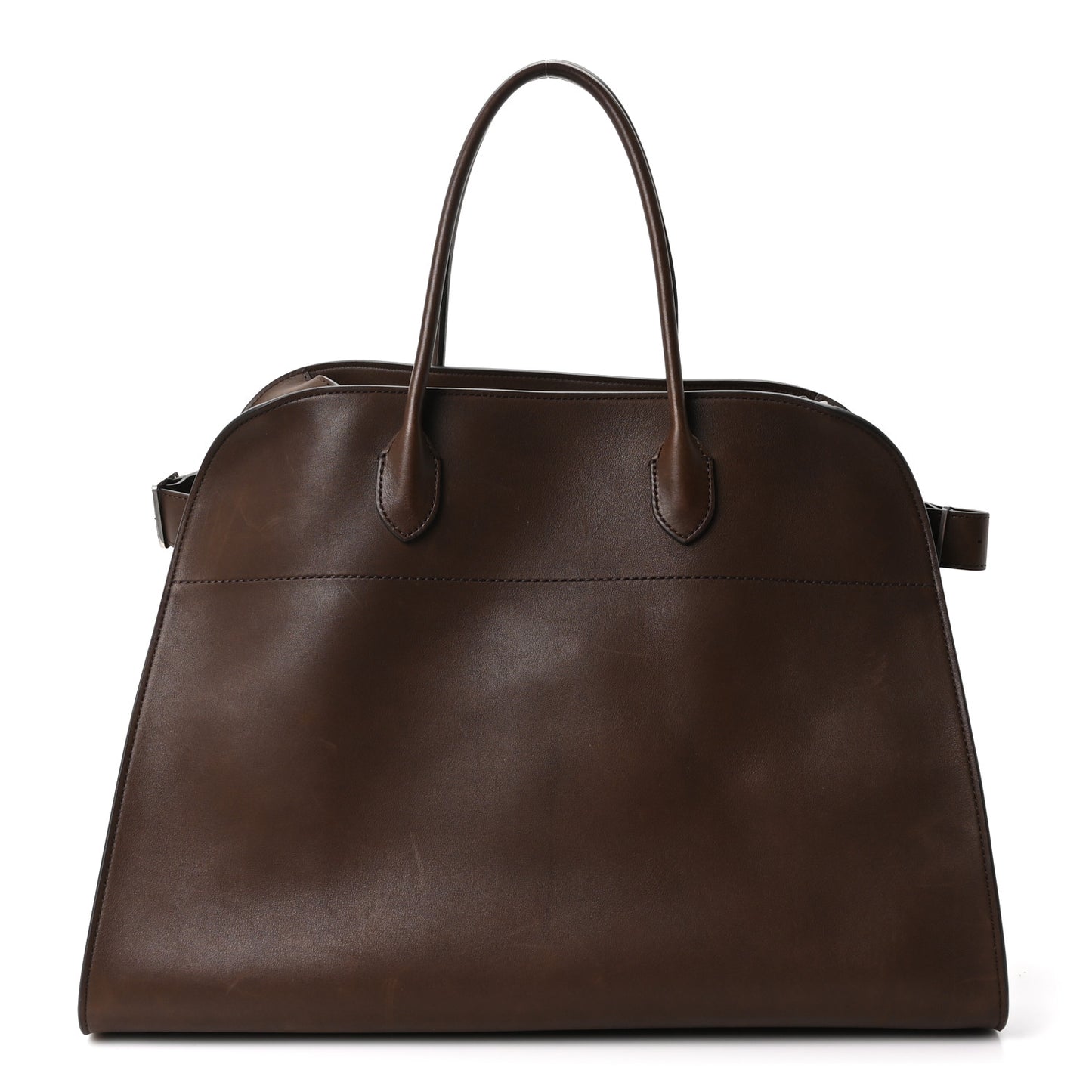 Polished Saddle Calfskin Soft Margaux 17 Dark Brown