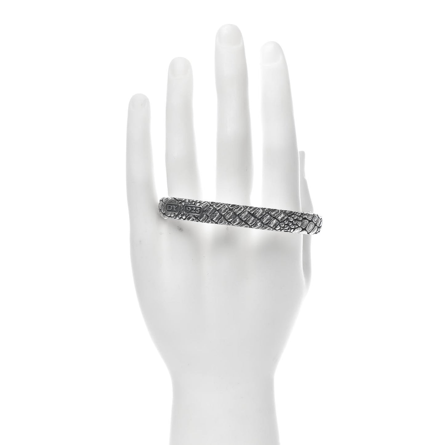 Sterling Silver 10mm Naturals Gator Cuff Bracelet