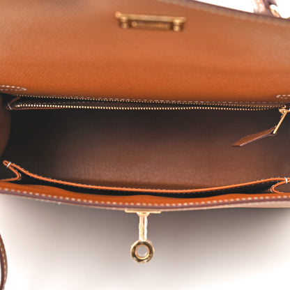 Hermes Epsom Kelly Sellier 25 Gold 5 of 8