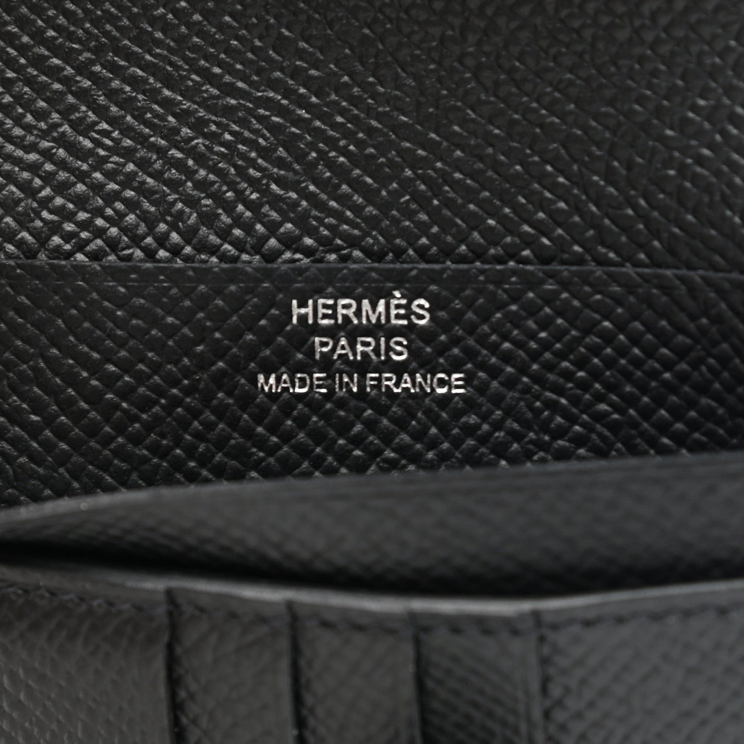 Hermes Epsom Bearn Compact Wallet Black 6 of 8