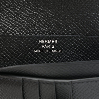 Hermes Epsom Bearn Compact Wallet Black 6 of 8