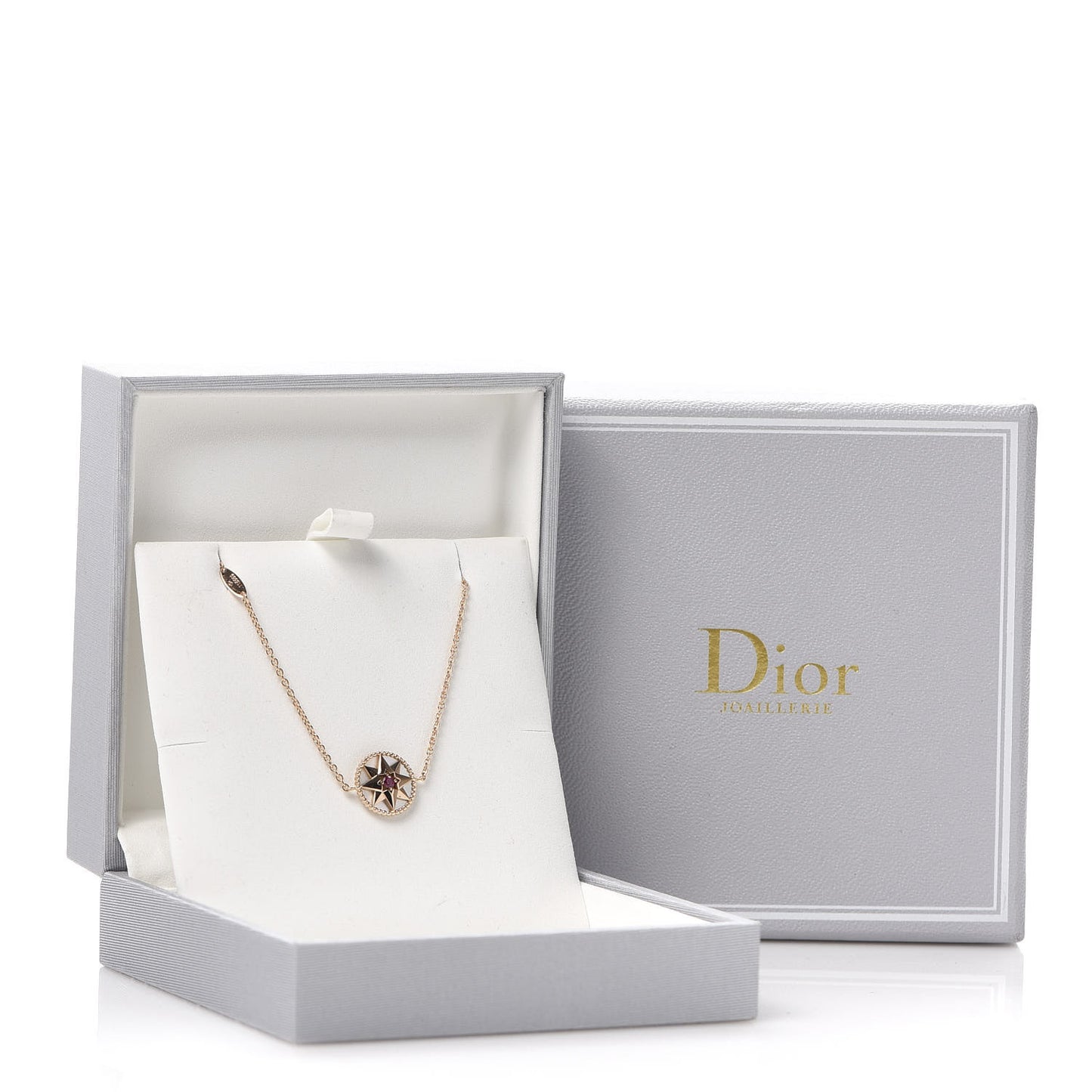 18K Rose Gold Ruby Mother of Pearl Rose Des Vents Bracelet