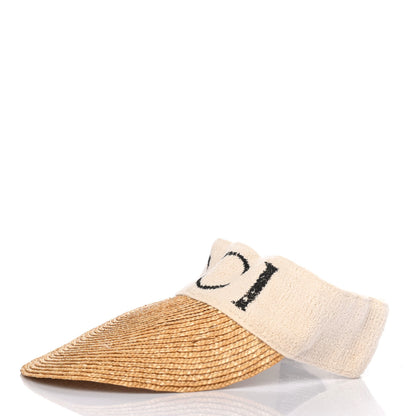 Gucci Raffia Logo Visor S Ivory Black 2 of 4