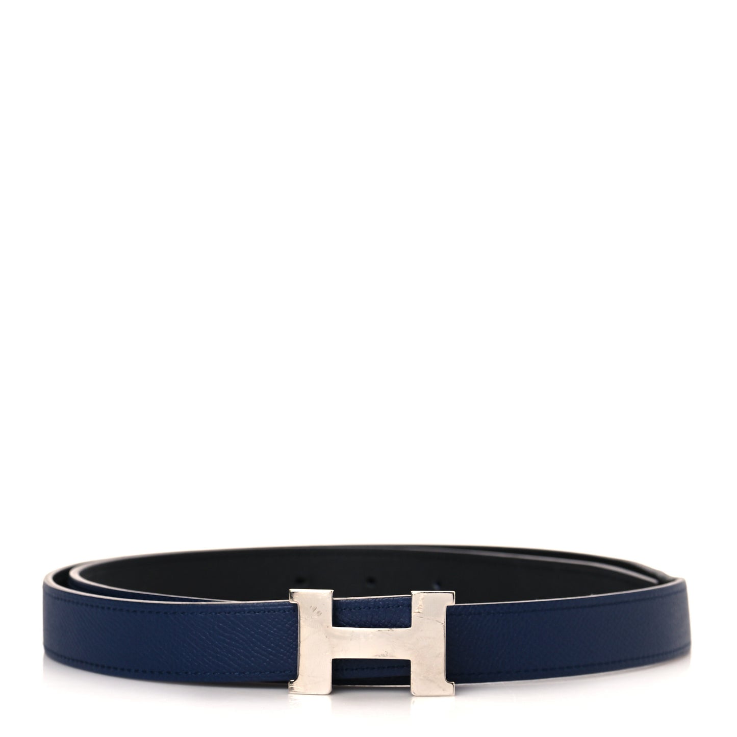 Swift Epsom 24mm Mini Constance H Belt 90 Black Bleu Saphir