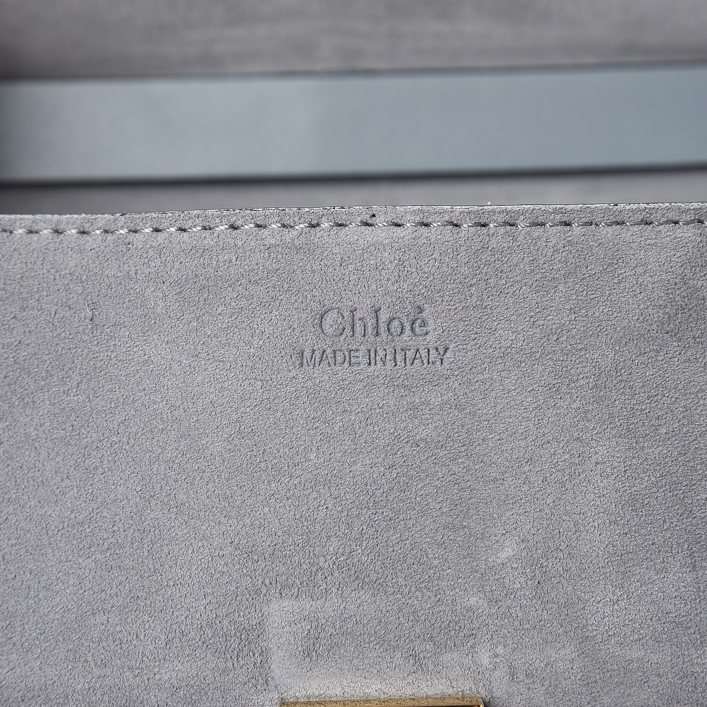 Suede Smooth Calfskin Drew Shoulder Bag Fresh Blue