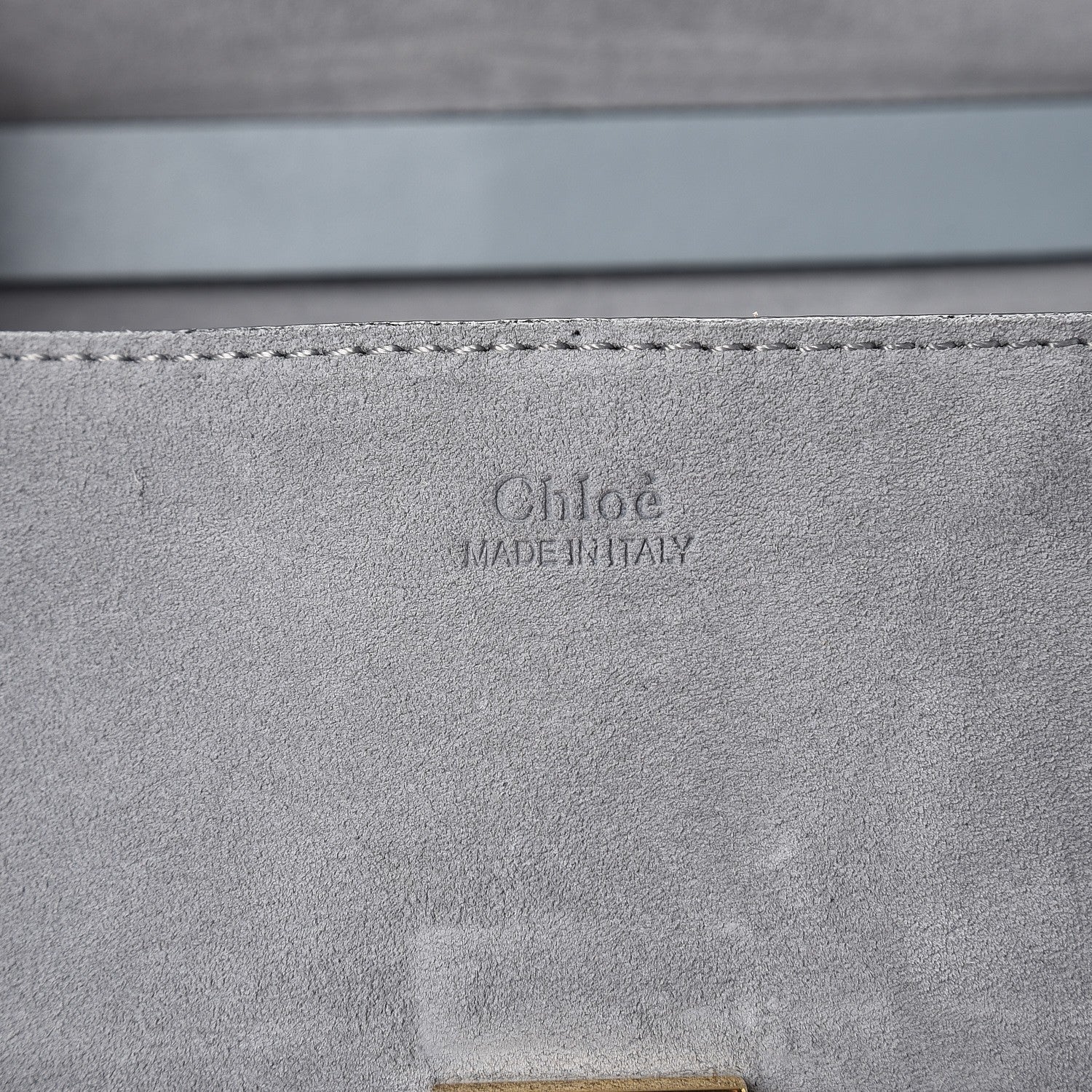 Chloe Suede Smooth Calfskin Drew Shoulder Bag Fresh Blue 6 of 9